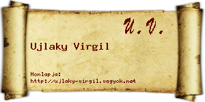 Ujlaky Virgil névjegykártya